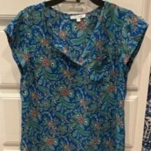 Casual colorful top:  Anne Carson, size Small.